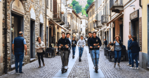 Centro Storico di Rivoli. Il Far West dei Monopattini